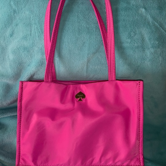 ♠️kate spade Hot Pink Sateen Shoulder Bag♠️. EUC! - Picture 2 of 6